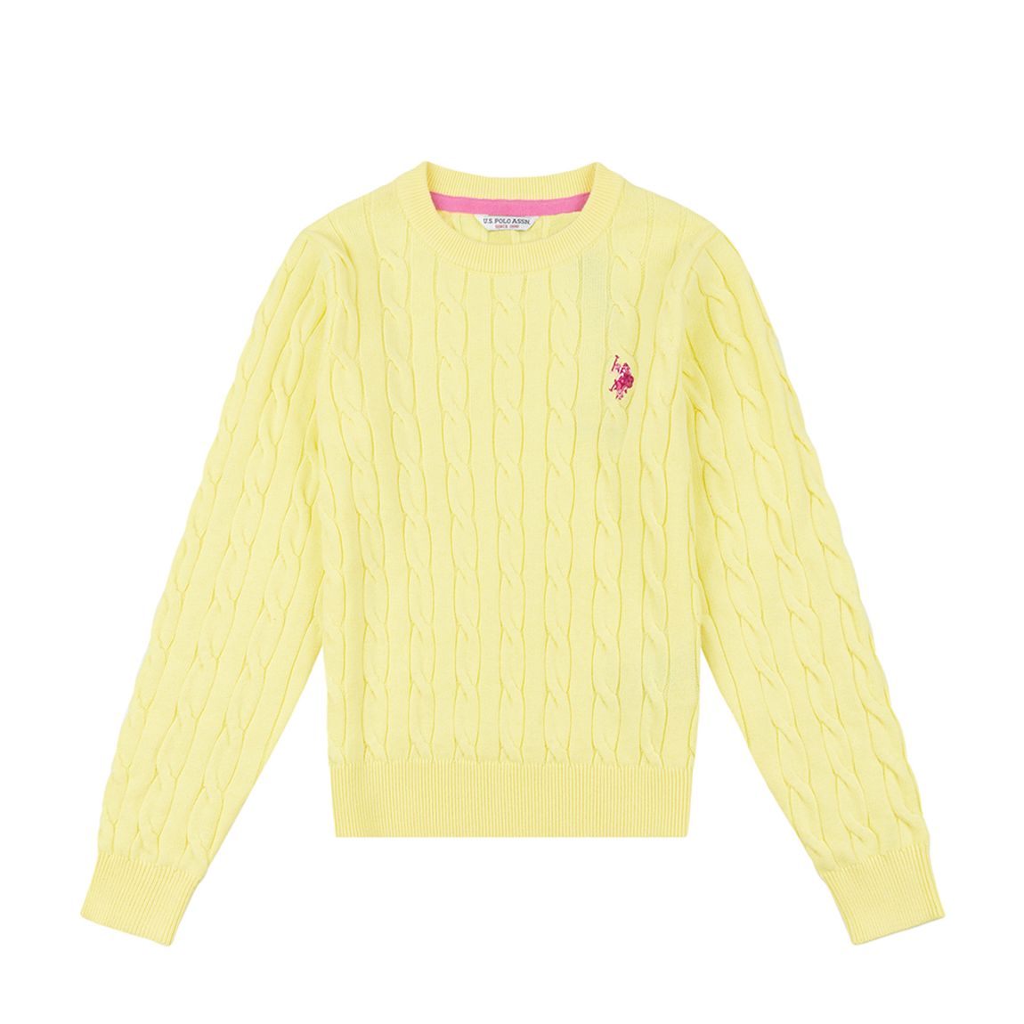 Pull En Coton Tricoté Jaune Pour Adolescentes main product photo