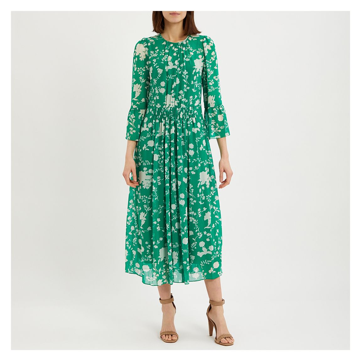 Green Amanda - Robe midi à fleurs main product photo