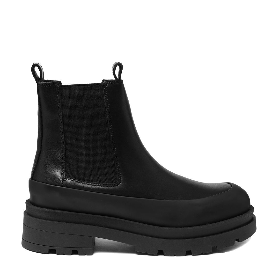 Bottines En Cuir Noir Trento Pour Femmes main product photo