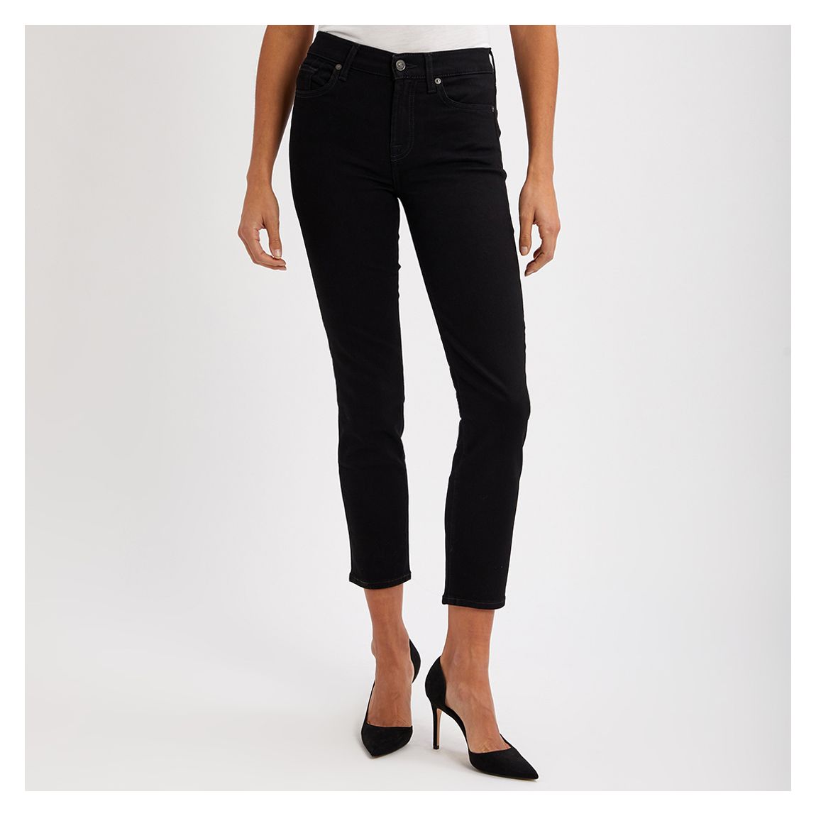 Jean Extensible À La Cheville Roxanne Noir main product photo