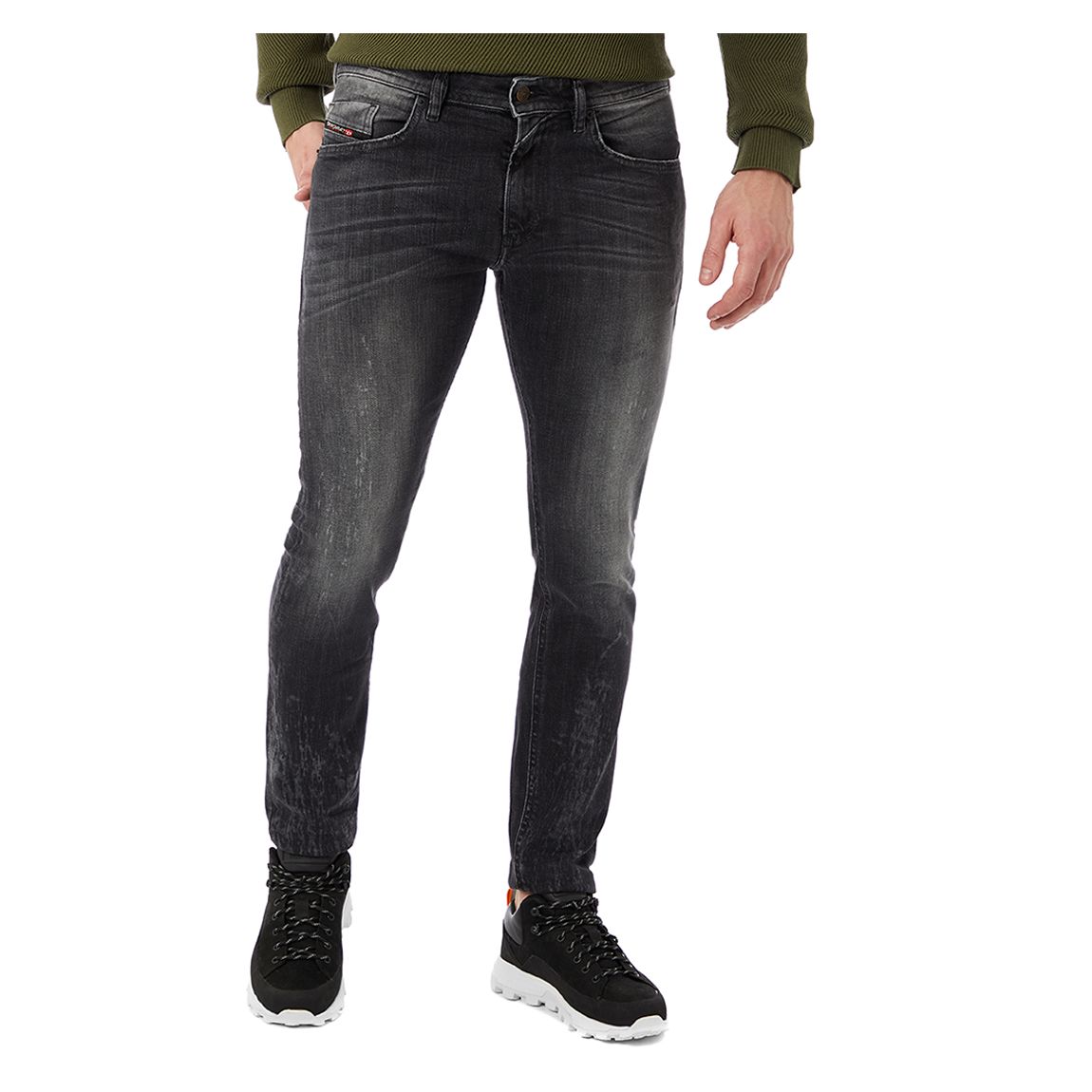 Jean stretch slim Thommer-X, délavé noir main product photo