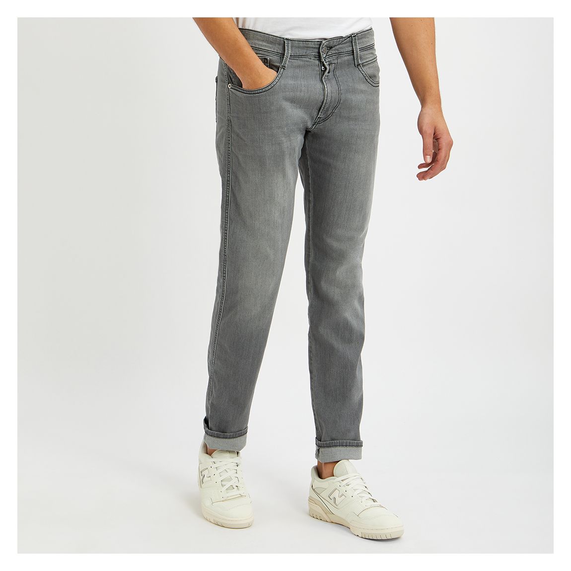 Jeans Powerstretch Anbass gris main product photo