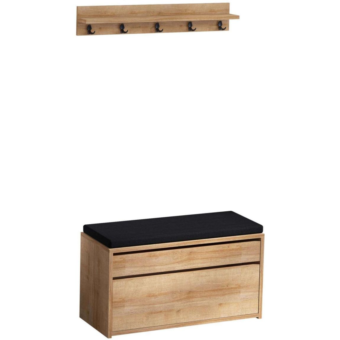 Ensemble banc meuble à chaussures avec étagère Boby main product photo