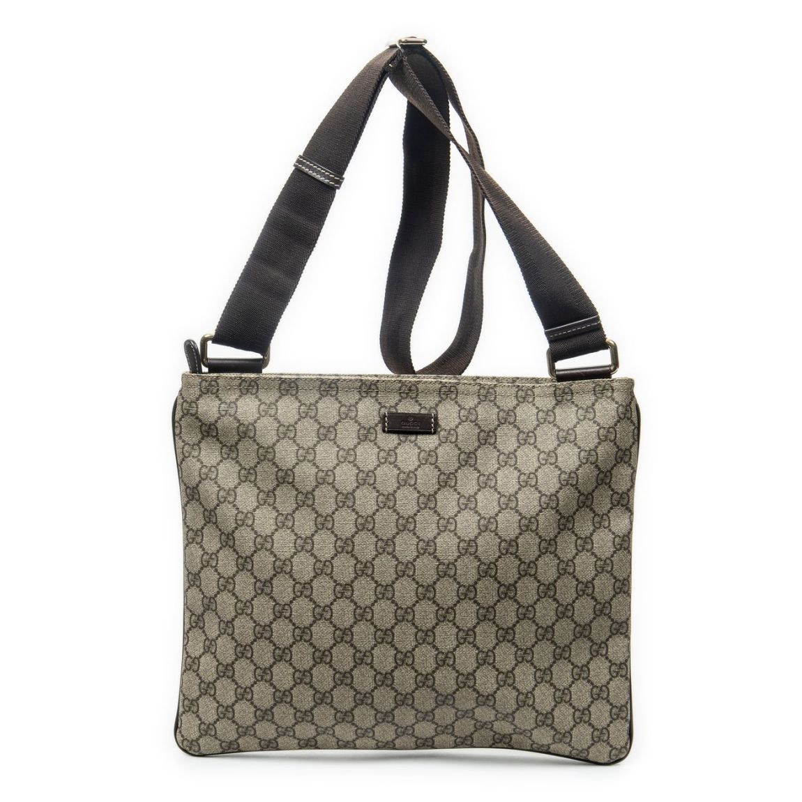 Gucci Large Square Zip Messenger en Beige main product photo